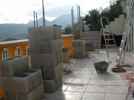 bouw pilaren balkon vakantiehuis jalon