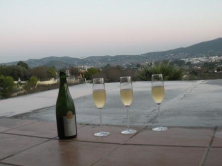cava op nieuw balkon vakantiehuis jalon
