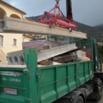 7. De vrachtwagen met al de materialen