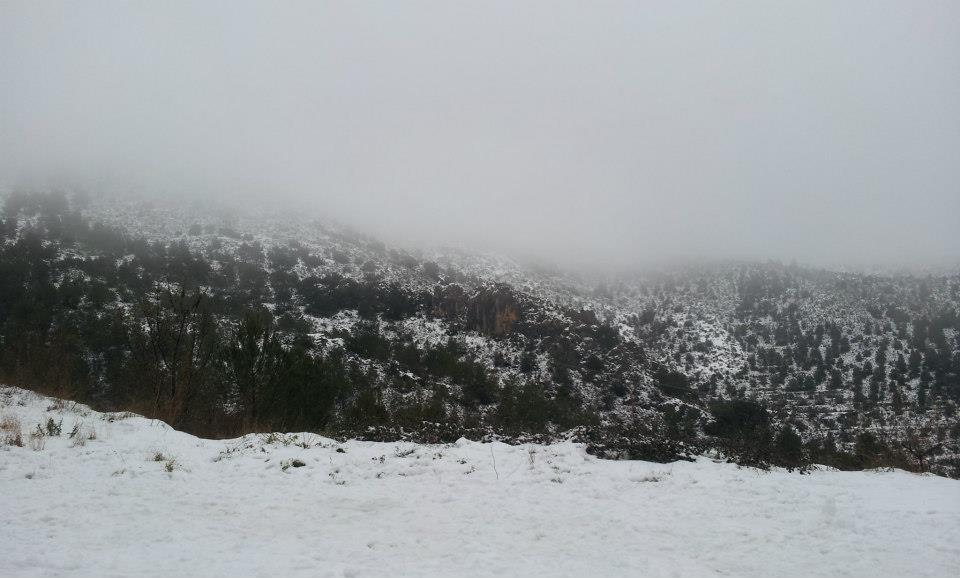 Sneeuw op berg